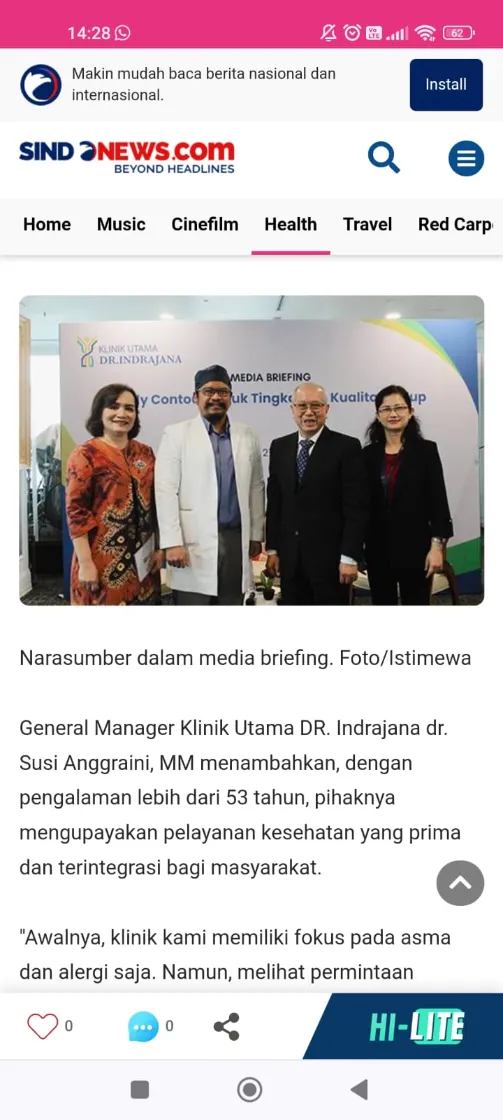 Liputan Media - Klinik Bedah Plastik - Klinik Utama DR Indrajana