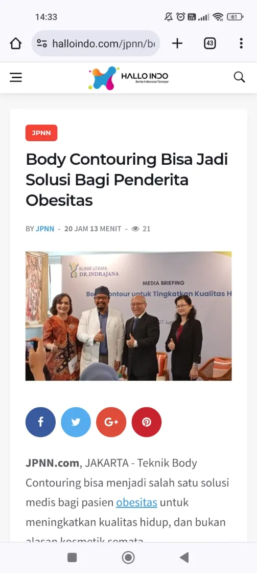 Liputan Media - Klinik Bedah Plastik - Klinik Utama DR Indrajana