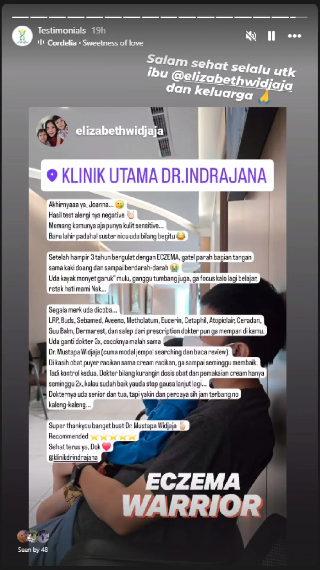 Testimonial Pasien - Klinik Utama DR Indrajana